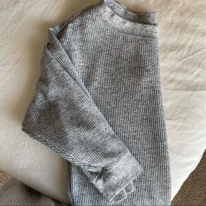 Uniqlo 3/4 sleeve waffle knit top